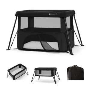 Lit parapluie 3-en-1 — pliage 5 secondes, 2 hauteurs de matelas