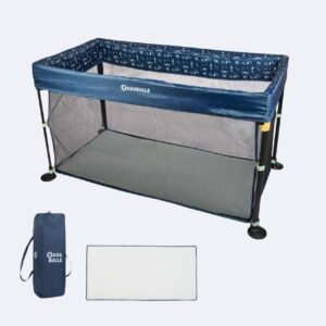 Lit parapluie compact — matelas 25 kg/m³ inclus