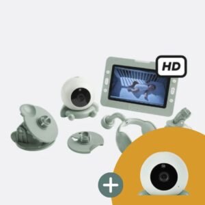 Babyphone vidéo HD écran 5 pouces — 2 caméras, sans fil